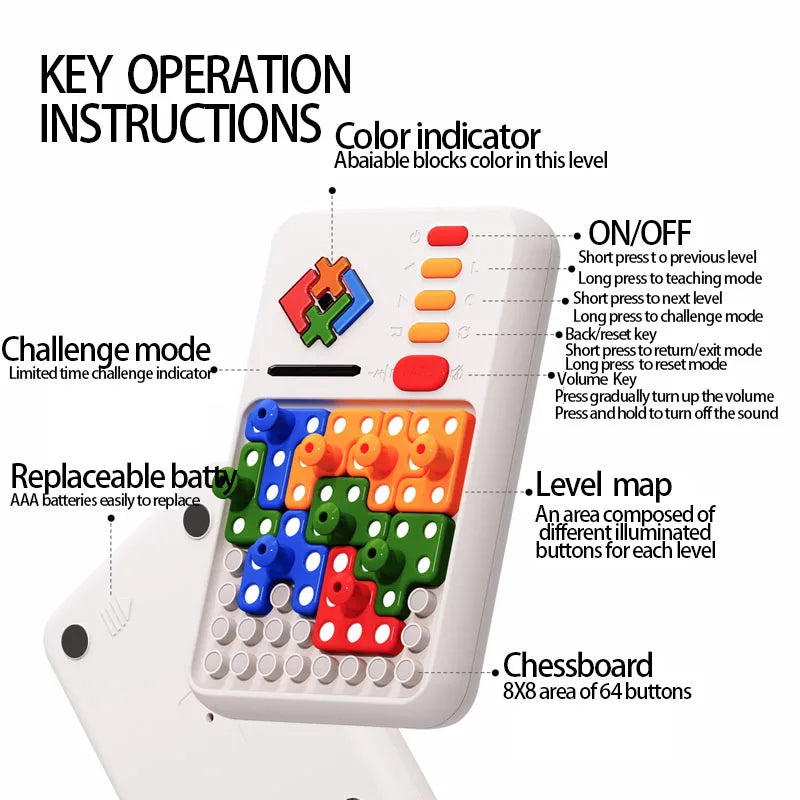 Close-up of brain teaser puzzle pieces from Super Block Game.