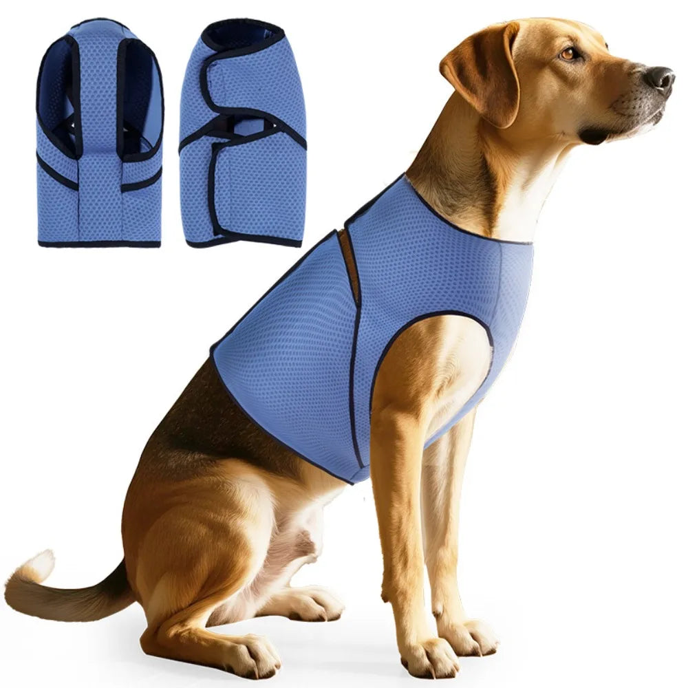 Pet anxiety vest with gentle pressure for natural stress relie