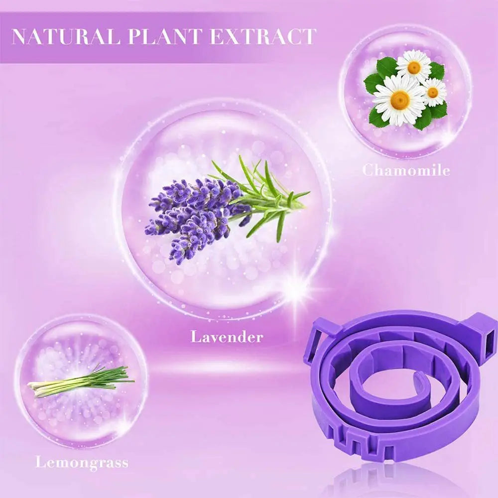 Purple tool with natural plant extract elements on a purple background