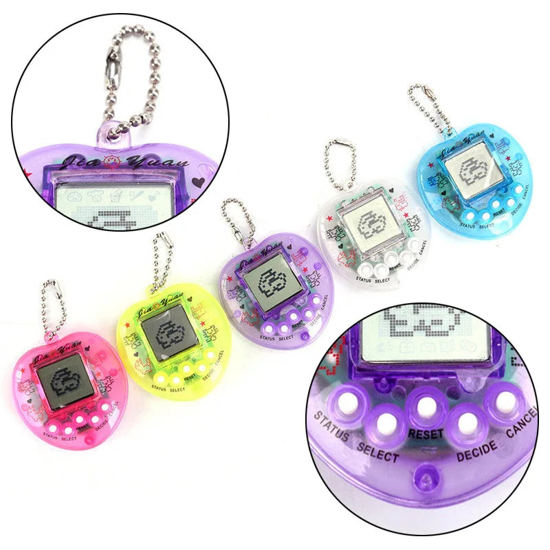 Colourful assortment of Tamagotchi-style virtual pet toys