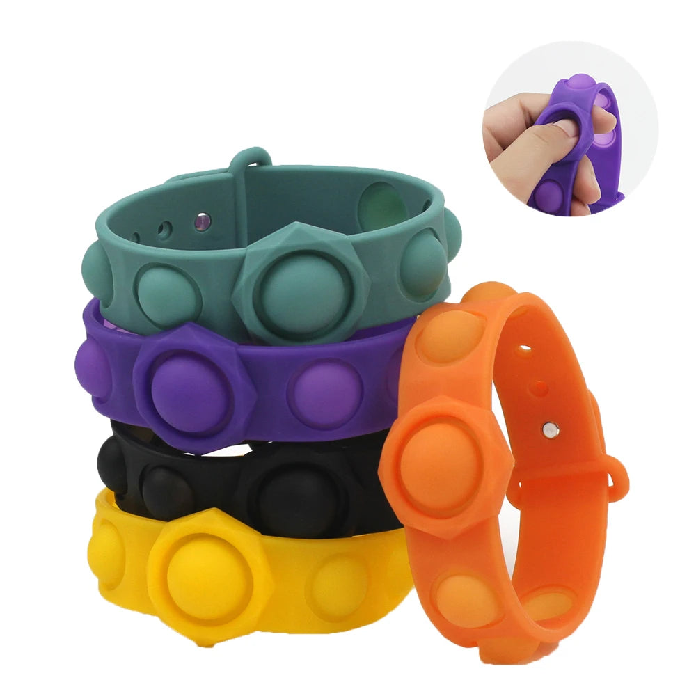 Portable sensory bracelet for anxiety and sensory processing.