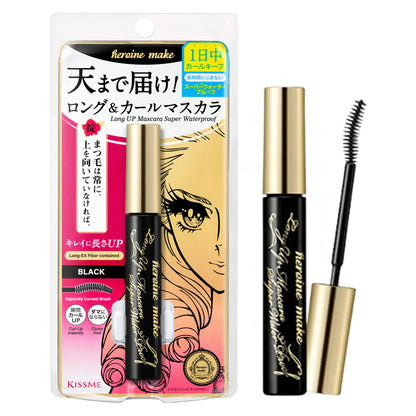 HEROINE MAKE by KISSME Long Up Mascara Super Waterproof 01 Black - Super Lengthening Fiber