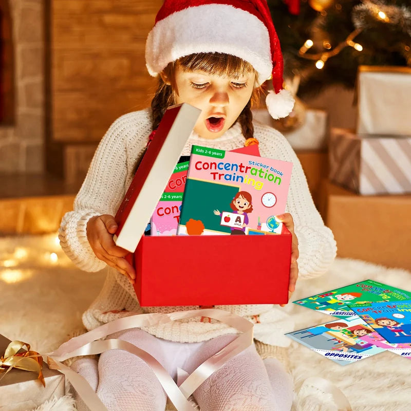 Colourful reusable sticker scene for toddler learning