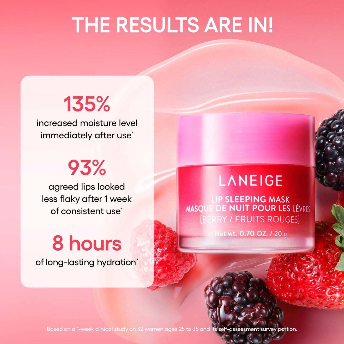 LANEIGE Lip Sleeping Mask - Hydrating Overnight Lip Treatment