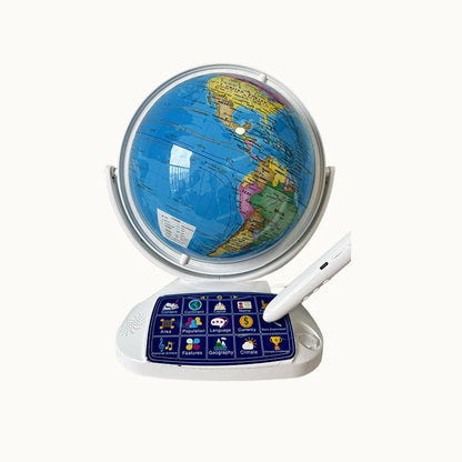 Durable talking AI globe with soothing night light