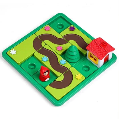 Sensory learning tool combining storytelling and puzzle-solving.
