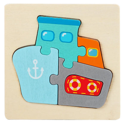WildShapes™ Montessori 3D Wooden Animal Brain Teasers – Early Learning Puzzles for Toddlers