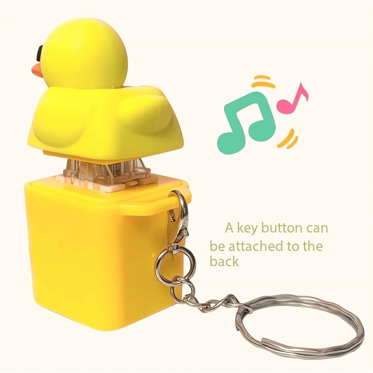 [2025] LED Quacking Duck Fidget Toy – Fun Light-Up Stress Relief Keychain