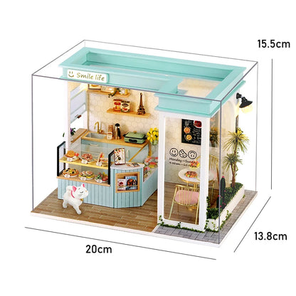 DIY Wooden Café Puzzle | 3D Dollhouse Kit for Creative Kids