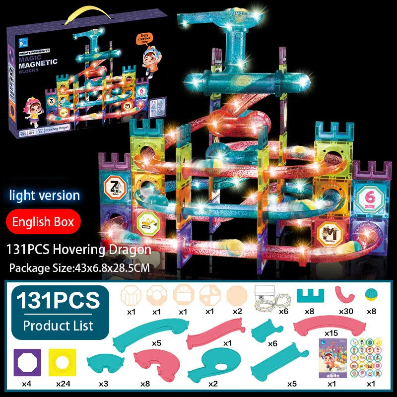 GlowTracks LED Magnetic STEM Sensory Racing Toy for Kids with Autism & ADHD