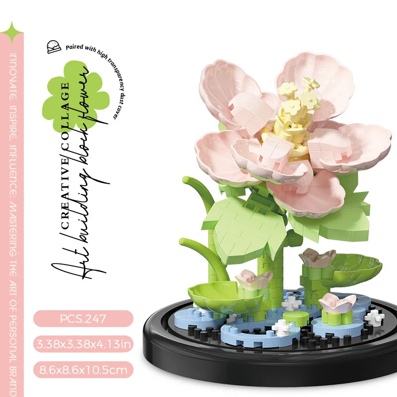 [DIY Craft] Building Block Flower Bouquet – Handmade Puzzle Gift Set 🌸