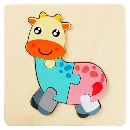 WildShapes™ Montessori 3D Wooden Animal Brain Teasers – Early Learning Puzzles for Toddlers