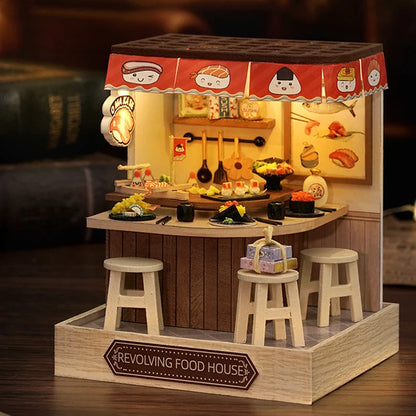 DIY 3D wooden café puzzle for kids aged 8+