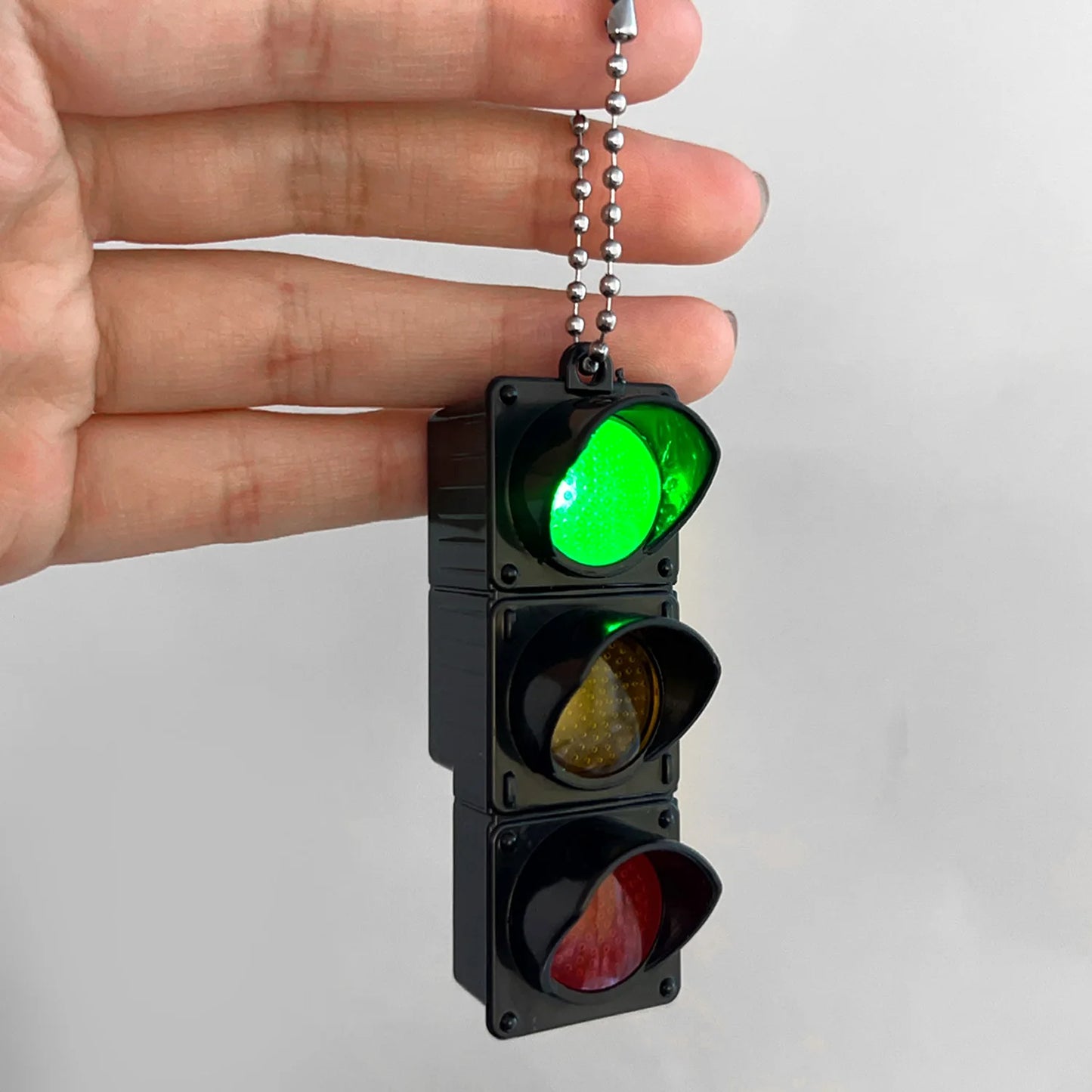[1–2PCS] LED Traffic Light Toy Keychain – Kids Learning Gift with Lights 🚦