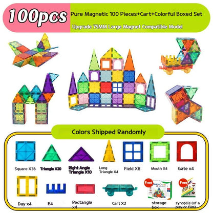 BuildBright Magnetic STEM Tiles for Kids' Creative Construction Play
