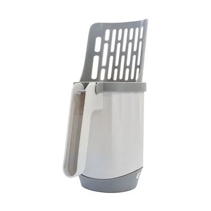 CleanMate Cat Litter Scoop with  Built-In Bag Dispenser for Easy Cleanup