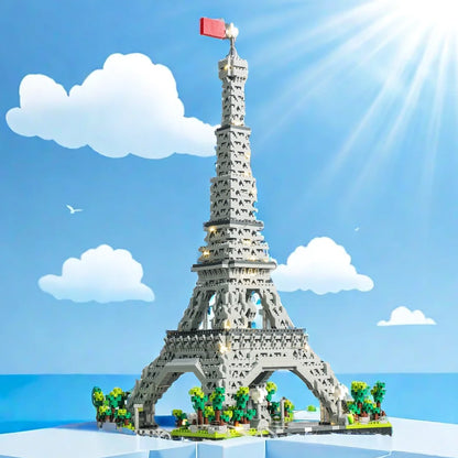 Mini Eiffel Tower Building Blocks Set with LED Light – Paris Model Kit