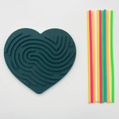 CalmiPop™ Sensory Activity Board with Ridges – Silicone Tube Fidget Toy for Autism & ADHD