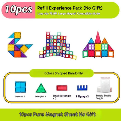 BuildBright Magnetic STEM Tiles for Kids' Creative Construction Play