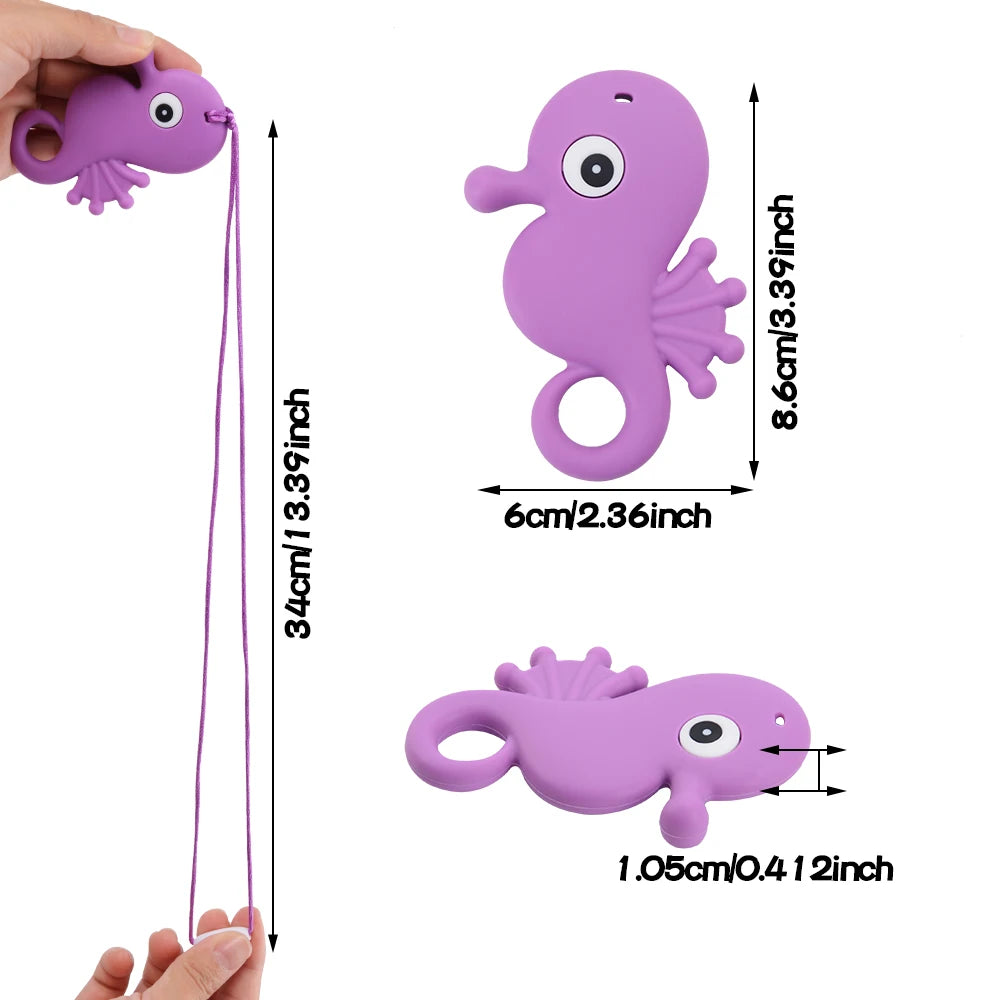 Kids Silicone Sensory Chew Necklace – Safe Chew Toy for Calm & Focus