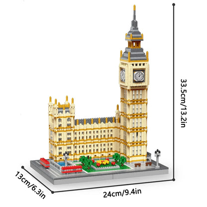 Mini Eiffel Tower Building Blocks Set with LED Light – Paris Model Kit