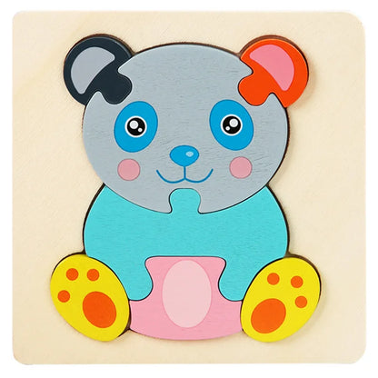 WildShapes™ Montessori 3D Wooden Animal Brain Teasers – Early Learning Puzzles for Toddlers