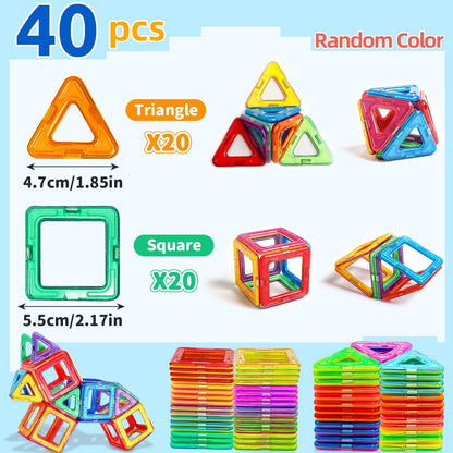 MagnaQuest STEM Magnetic Building Blocks for Kids Ages 3 and Up