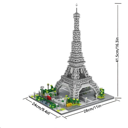 Mini Eiffel Tower Building Blocks Set with LED Light – Paris Model Kit