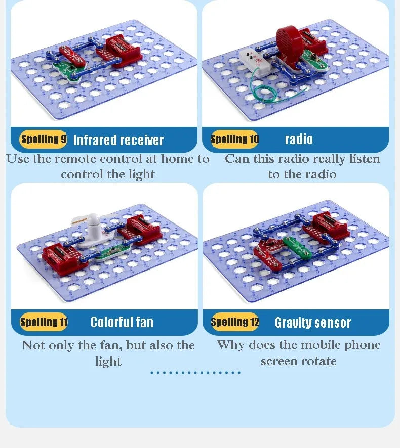 Circuit Electronics STEM Building Blocks for Kids’ Learning