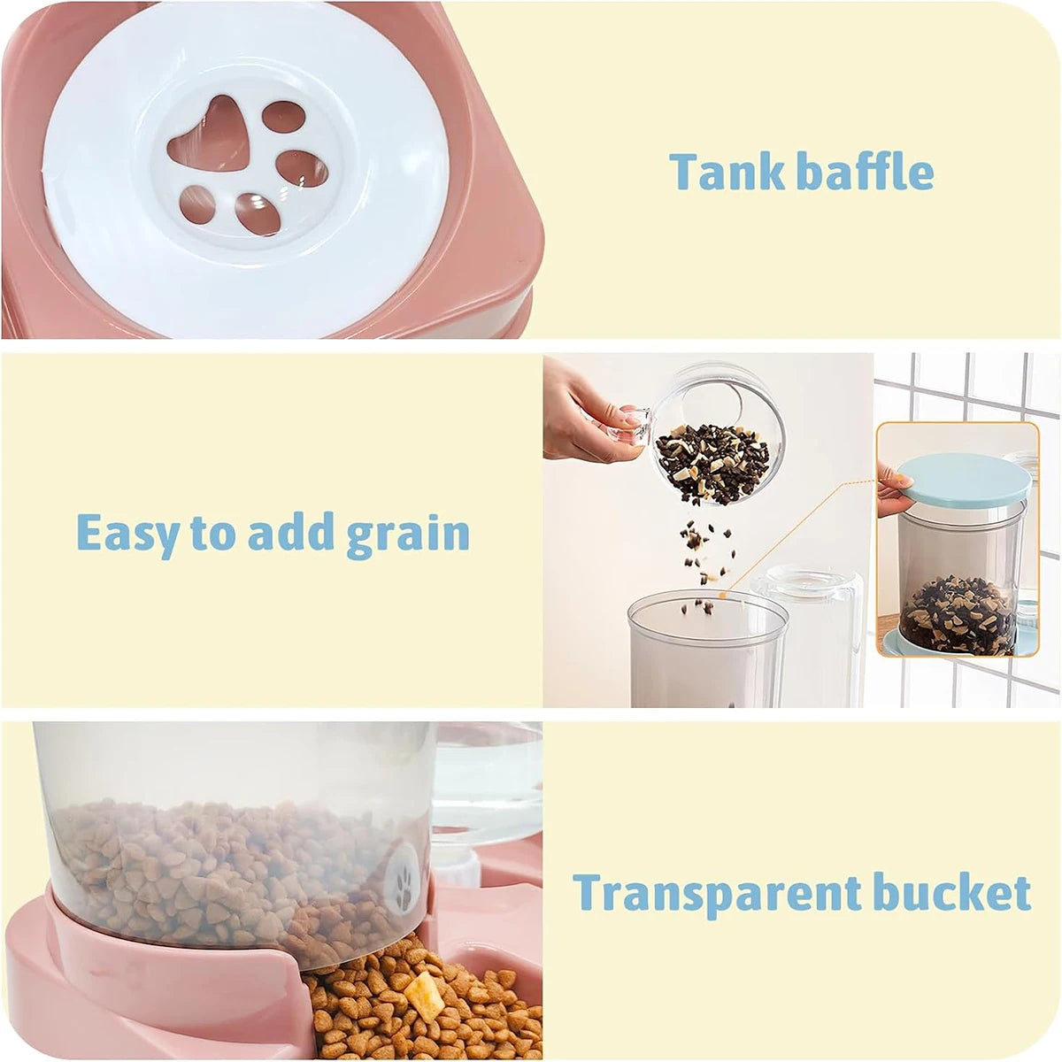 [2-in-1] Automatic Pet Food & Water Dispenser for Cats & Small Dogs 🐾