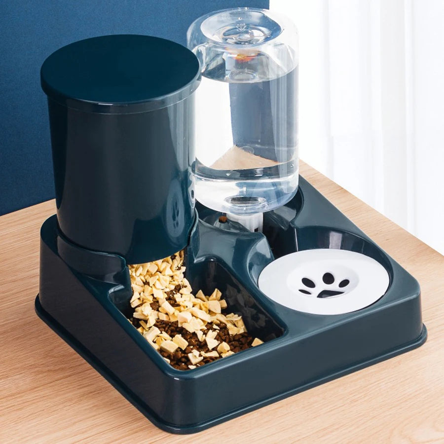 [2-in-1] Automatic Pet Food & Water Dispenser for Cats & Small Dogs 🐾