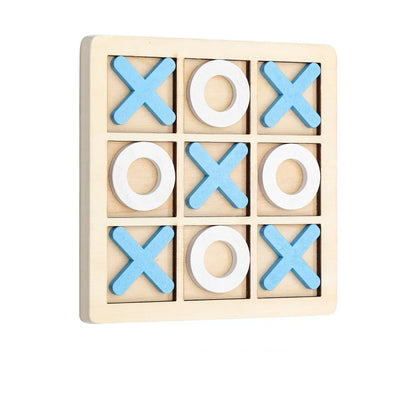 Solid Wooden Tic Tac Toe – Eco-Friendly Classic Game for Family Fun