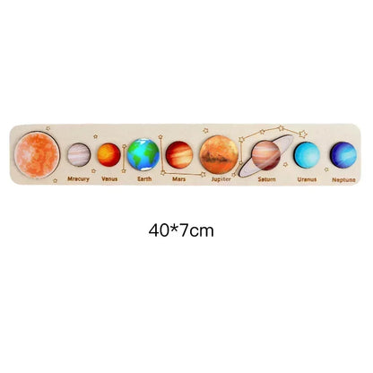 OrbitQuest™ Movable Wooden Solar System Puzzle – STEM Brain Teaser for Kids