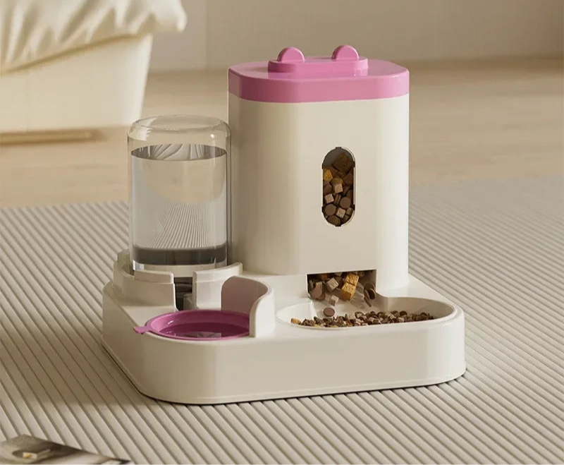 Automatic Cat and Dog Feeder with Water Fountain – Stress-Free Mealtime