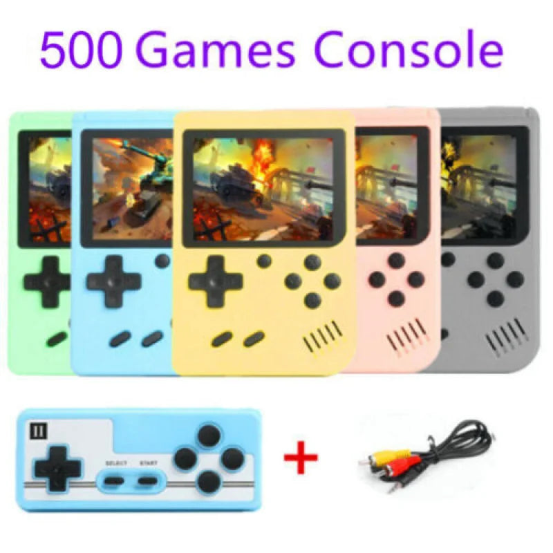 [500] Retro Handheld Game Console – 5" Screen, Classic Emulator Player