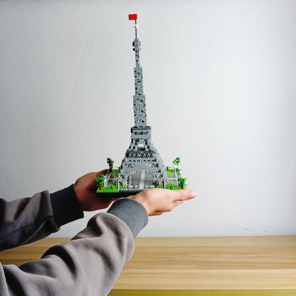 Mini Eiffel Tower Building Blocks Set with LED Light – Paris Model Kit