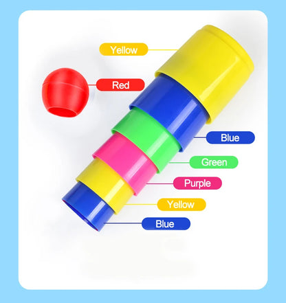 [2-in-1] Ferrule Ring Toss & Stacking Toy – Fun Game for Kids Age 3+
