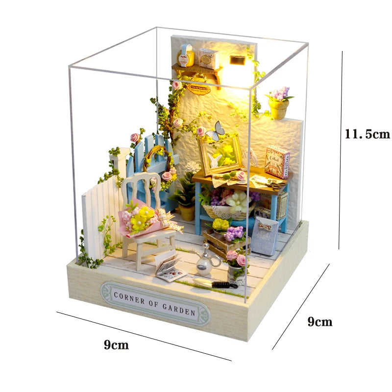 DIY 3D Wooden Cafe Puzzle - Coffee House Model Kit for Kids