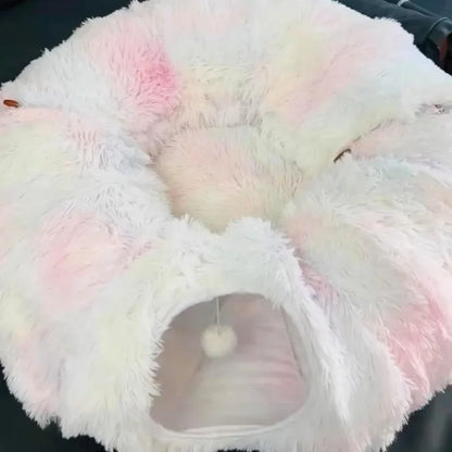 donut cat tunnel bed
