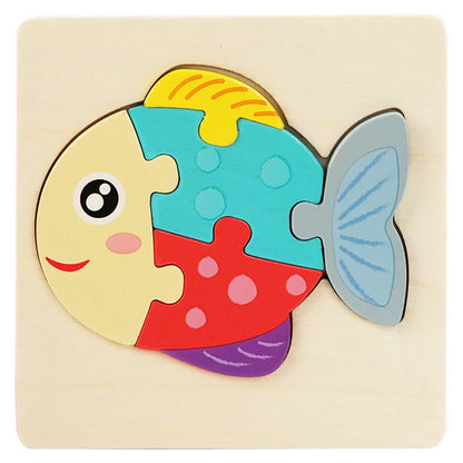 WildShapes™ Montessori 3D Wooden Animal Brain Teasers – Early Learning Puzzles for Toddlers