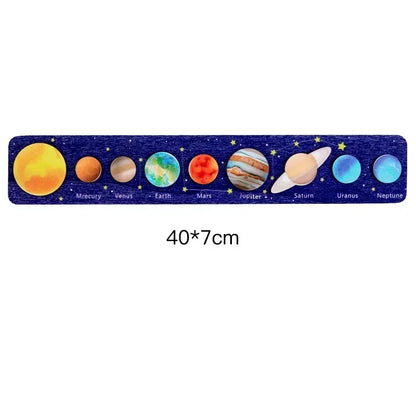 OrbitQuest™ Movable Wooden Solar System Puzzle – STEM Brain Teaser for Kids