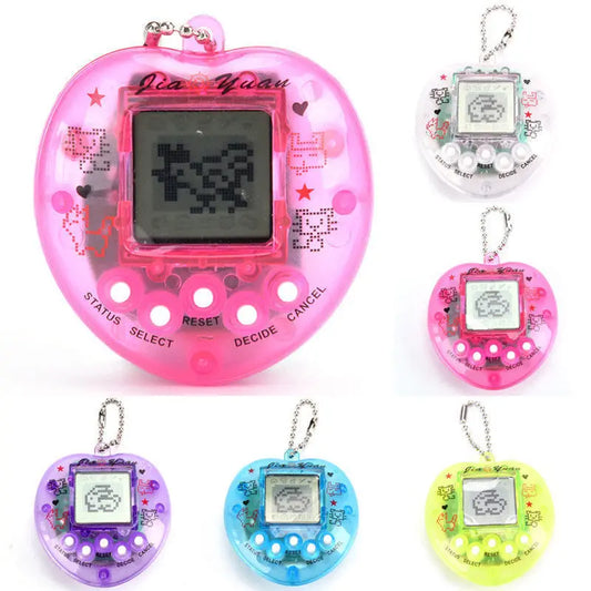 49-in-1 Tamagotchi keychain toy with pixel pet on screen