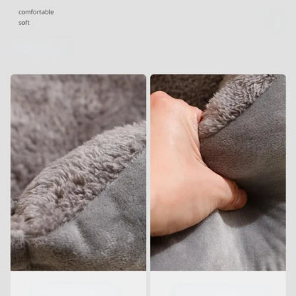 Cozy soft cat bed with raised edges for anxiety relief and comfort