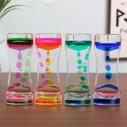 Liquid motion bubbler timer sensory toy