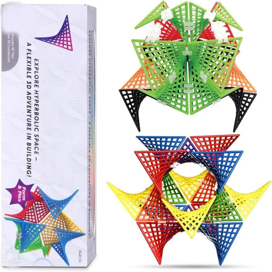 HyperTile 3D building toy set with flexible tiles for STEM exploration.

