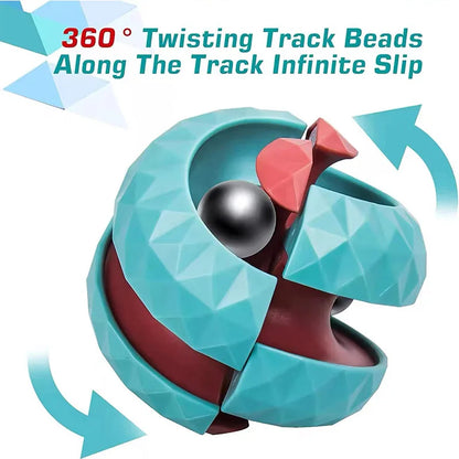 magnetic orbit track toy on desk next to school supplies