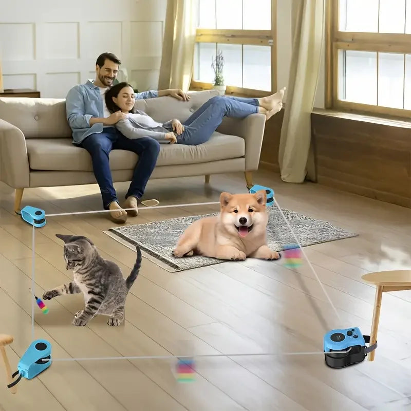 Automatic bait dog toy for indoor training and fun activity.