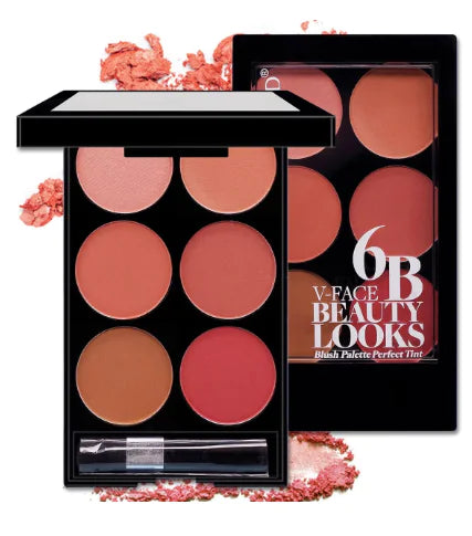 Six-Color Blush Palette – Blendable, Long-Lasting Shades for Radiant Looks