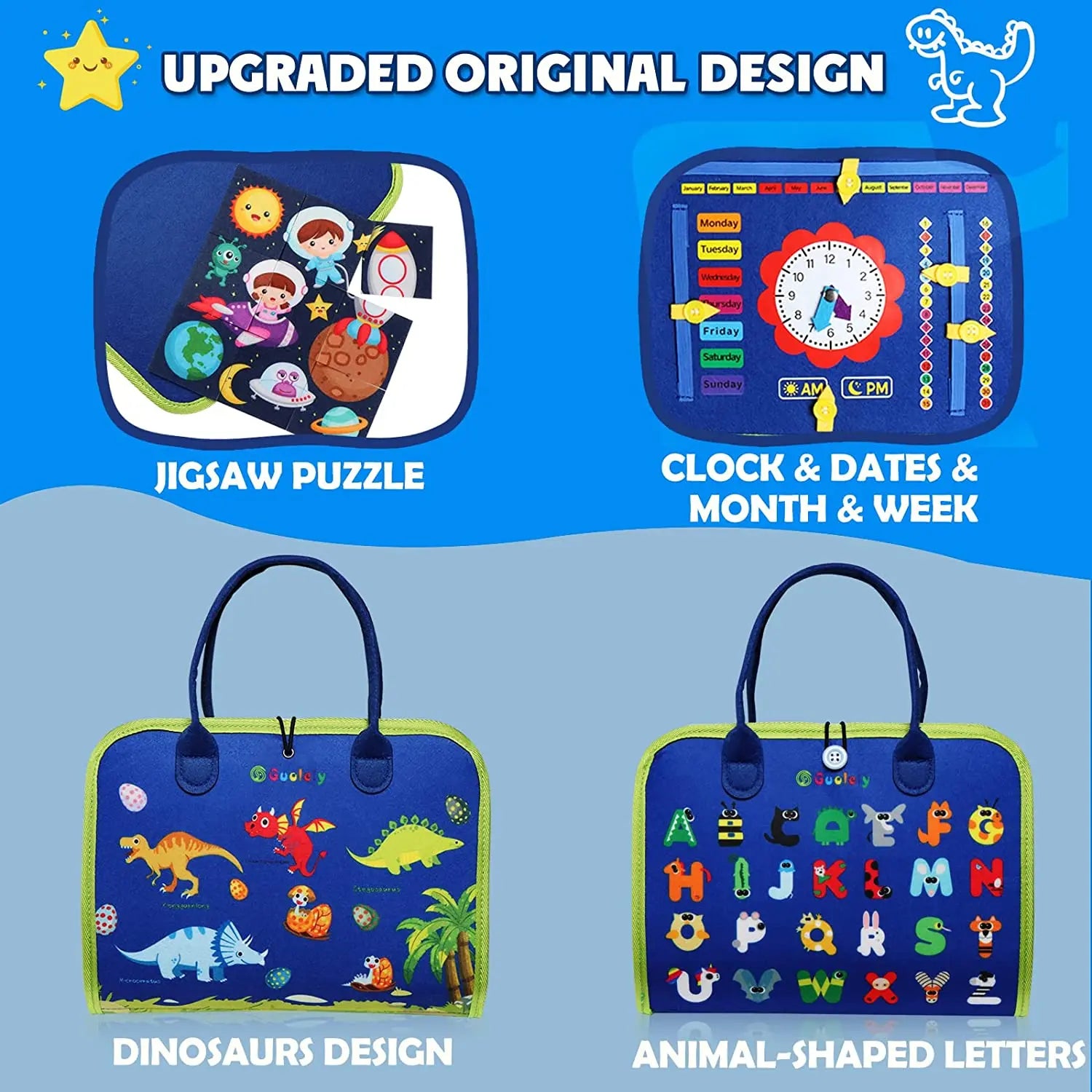 Lightweight, durable busy board designed for neurodivergent toddlers aged 1 to 4 years.