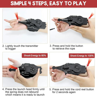 Safe foam refill web shooter toy for kids roleplaymechanism